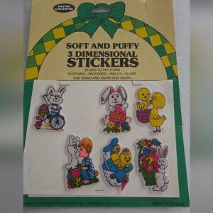 Vintage Puffy 3D Stickers - Multicolor